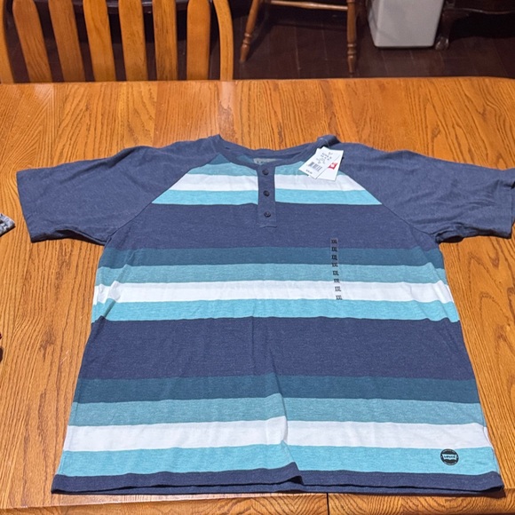 Levi's Other - Levi’s NWT Striped Blue and Gray Henley Shirt size XXL